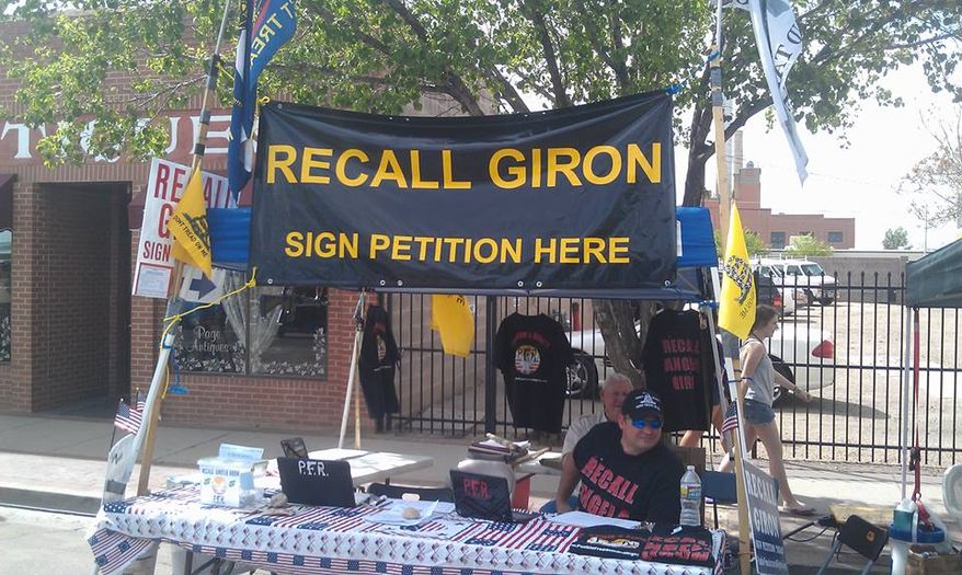 Pueblo Freedom and Rights, a grassroots committee in Pueblo, Colo., is leading a campaign to recall Democratic state Sen. Angela Giron after her gun-control votes. (Courtesy of the group's Facebook page)