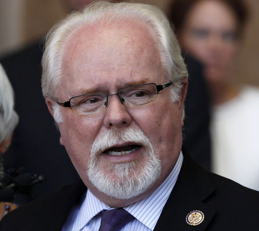 ** FILE ** Rep. Ron Barber, Arizona Democrat, speaks to the media in Tucson, Ariz., on Aug. 7, 2012. (Associated Press)