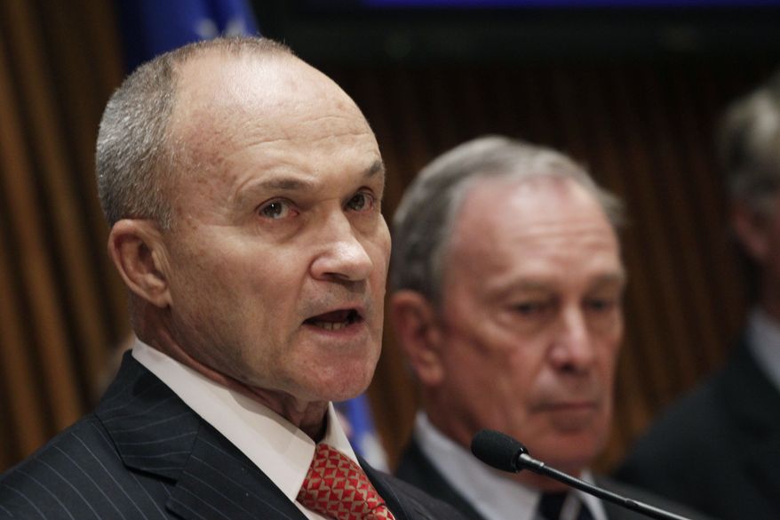 ** FILE ** New York Mayor Michael Bloomberg, right, and Police Commissioner Raymond Kelly. (AP Photo/Mark Lennihan)