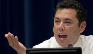 **FILE** House Oversight and Government Reform Committee member Rep. Jason Chaffetz, Utah Republican, speaks May 22, 2013, on Capitol Hill during the committee&#39;s hearing to investigate the extra scrutiny IRS gave to tea party and other conservative groups that applied for tax-exempt status. (Associated Press)