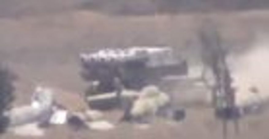 A video posting shows Syrian SA-11 missiles being deployed at the Al Massah Military Airport in Damascus. Officials say the base is a major target of U.S. strikes because it was used to fire chemical weapons during the Aug. 21 attack. (Youtube.com)
