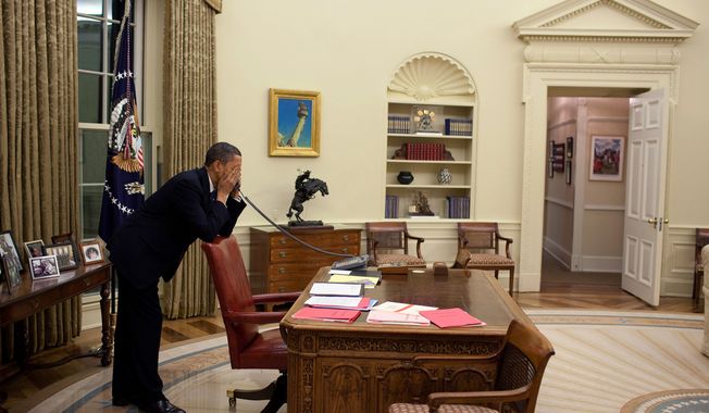 March 19, 2010
&quot;After dinner, the President returned to the Oval Office to continue pressing Congressmen to vote for the health care reform bill. In those final days before the vote, the President made hundreds of calls.&quot; (Official White House Photo by Pete Souza)