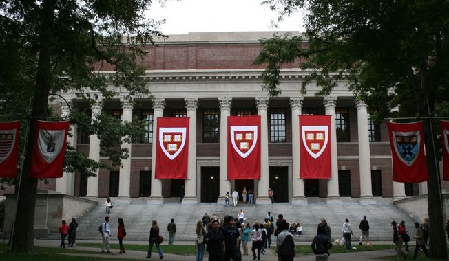 An image on the Harvard campus in Cambridge, Mass. (credit:topscreenwriters.com) ** FILE **