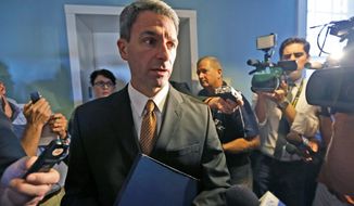 Paying: Kenneth T. Cuccinelli II says he has written a check to Cross Over Ministry for $18,000, the same amount he reportedly received from a businessman. (Associated Press)
