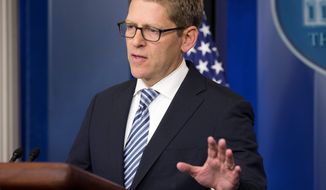 Example: White House press secretary Jay Carney is one of several ex-journalists who now work for the Obama administration. (Associated Press)