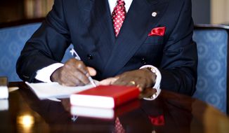 **FILE** Senate Chaplain Barry Black poses for a portrait in his office on Capital Hill in Washington on July 9, 2010. (Associated Press)