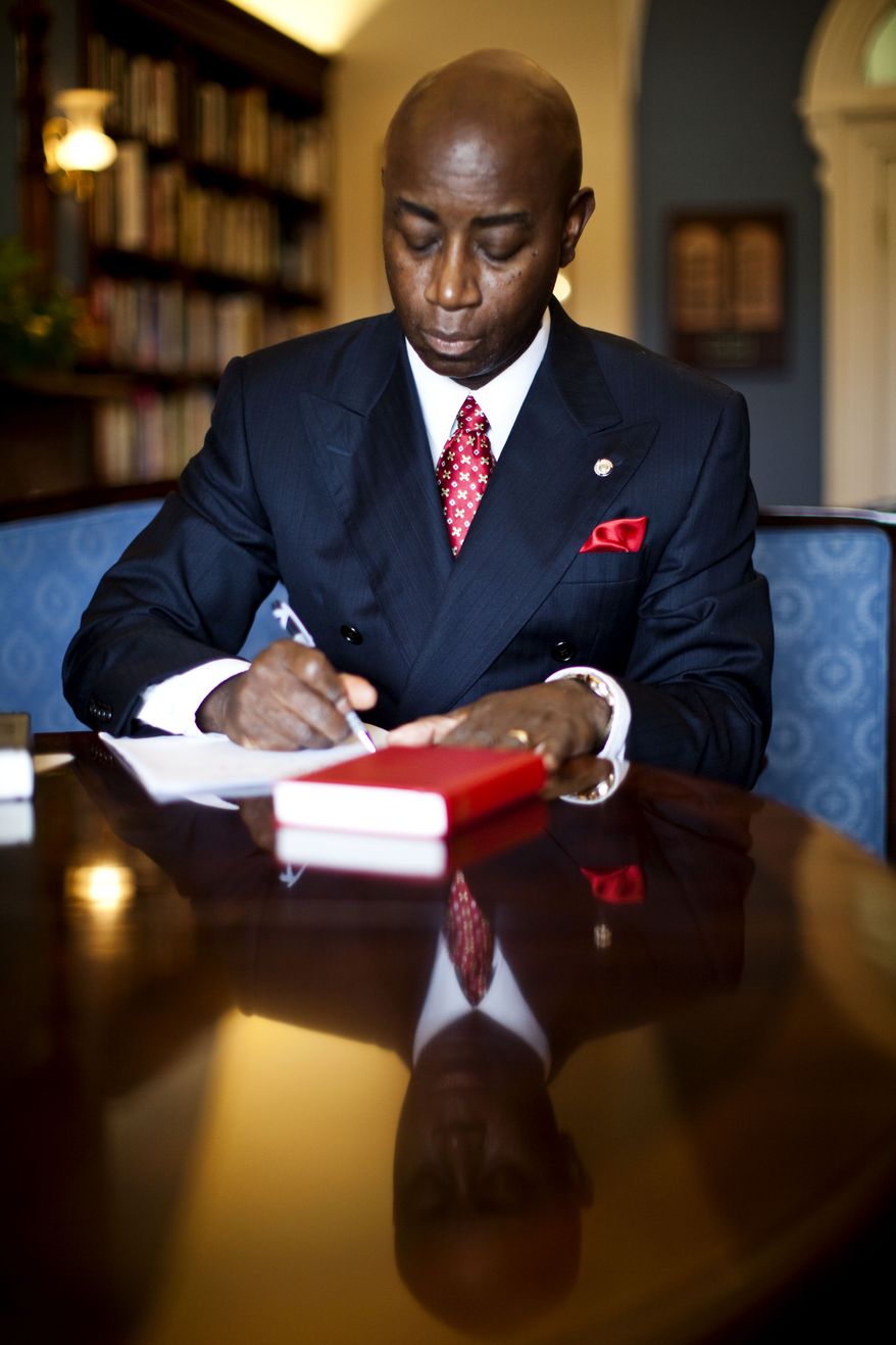 **FILE** Senate Chaplain Barry Black poses for a portrait in his office on Capital Hill in Washington on July 9, 2010. (Associated Press)