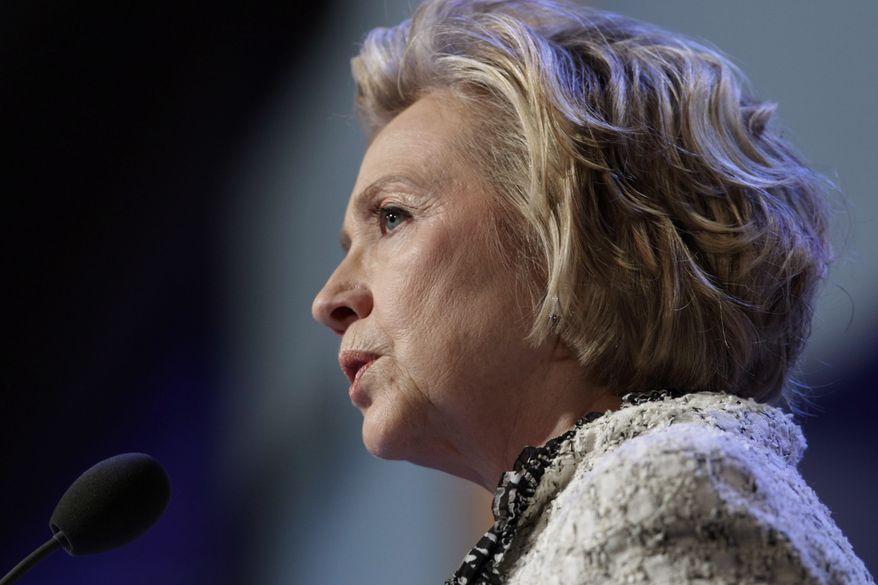 Former Secretary of State Hillary Rodham Clinton speaks at a seminar on "Women Decision-Makers in the Global Economy" at the Clinton Global Initiative on Wednesday, Sept. 25, 2013, in New York. (AP Photo/Mark Lennihan)
