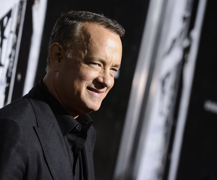 Actor Tom Hanks arrives at the special screening of the feature film "Captain Phillips" at The Academy of Motion Picture Arts and Sciences on Monday, Sept. 30, 2013 in Beverly Hills, Calif. (Photo by Dan Steinberg/Invision/AP)