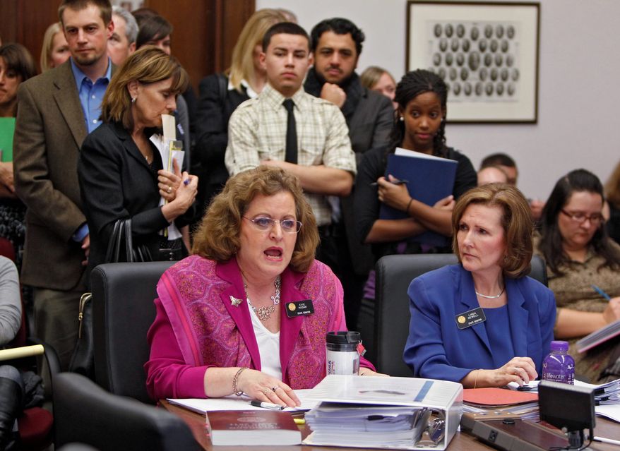 Colorado state Sen. Evie Hudak faces a recall effort by gun rights advocates in Colorado angered by her support for gun control bills that passed the legislature. (Associated Press)