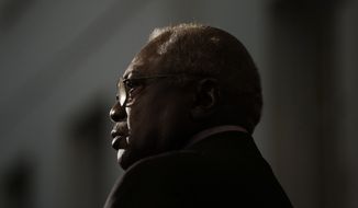 Assistant Minority Leader James Clyburn, D-S.C., faces cameras outside the West Wing of the White House, following a meeting with President Barack Obama and members of the Democratic Caucus, Wednesday, Oct. 9, 2013 in Washington. (AP Photo/Pablo Martinez Monsivais)