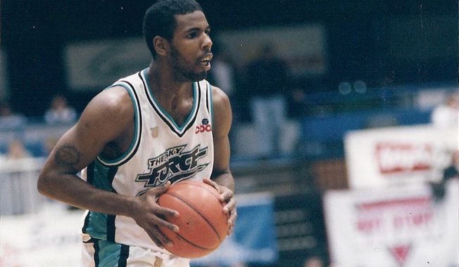 **FILE** Former Georgetown star Victor Page averaged 15.8 points per game in with the Sioux Falls Skyforce of the NBA Developmental League from 1997-2002. Page currently is serving a 10-year jail sentence in Prince George&#x27;s County, Md. (Sioux Falls Skyforce) ** FILE **