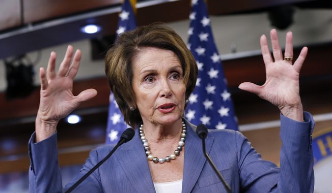House Minority Leader Nancy Pelosi, California Democrat. (Associated Press) ** FILE **