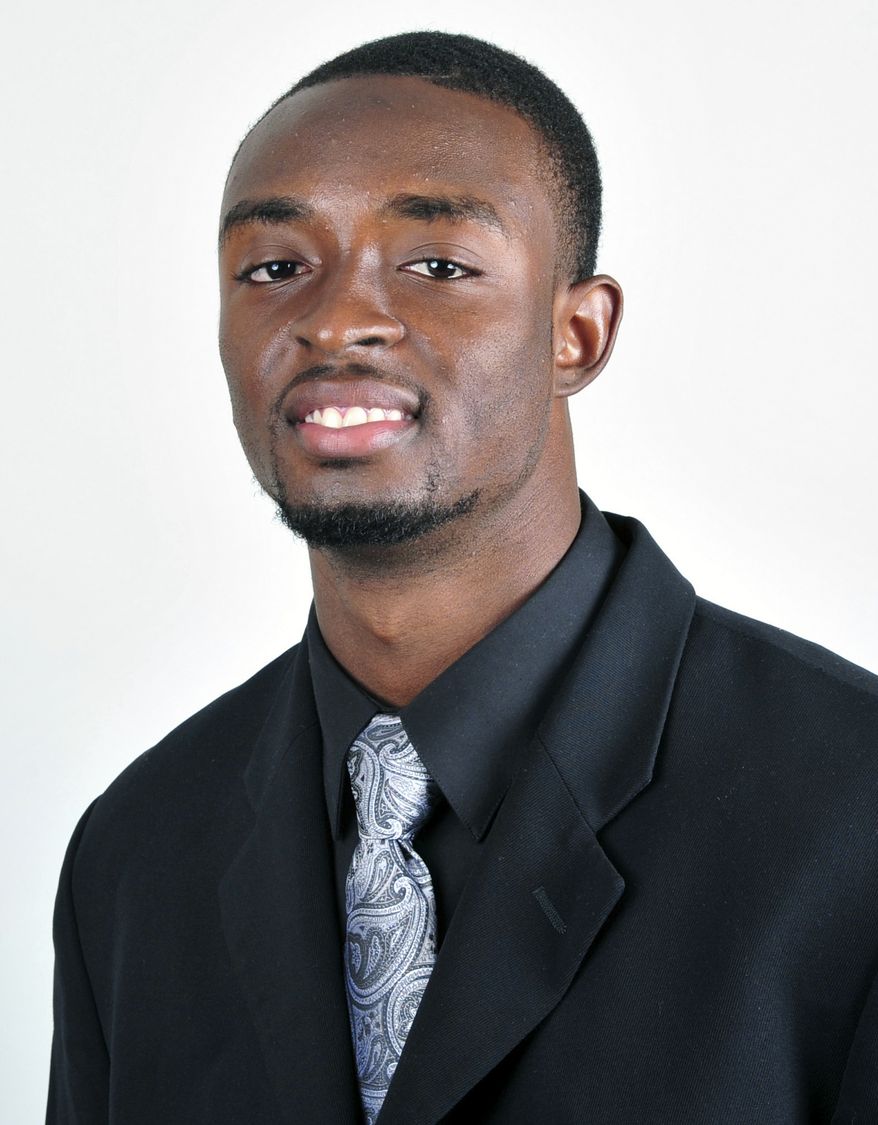 This undated photo provided by Eastern Michigan University athletics department shows college football player Demarius Reed. Reed was found shot to death early Friday, Oct. 18, 2013, and authorities have launched an off-campus homicide investigation. Ypsilanti Police Sgt. Thomas Eberts tells the Ann Arbor News that a man's body was found in the hallway of an apartment complex about 7:15 a.m. by his roommate. The victim appeared to have been shot to death. (AP Photo/Eastern Michigan University Athletics Department)