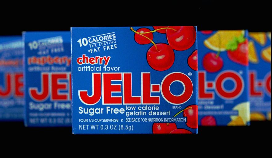 **FILE** Varieties of Jell-O, an artificially flavored brand of gelatin, are seen here on Dec. 23, 1995. (Associated Press)