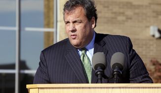New Jersey Gov. Chris Christie addresses a gathering at Gloucester County College before breaking ground on an adult center for transition facility in Sewell, N.J., Monday, Oct. 21, 2013. Earlier Monday, Christie dropped his appeal to legalized same-sex marriages in New Jersey. In an email, the governor&#39;s office says it submitted a formal withdrawal to the state Supreme Court Monday morning. Last month, a lower-court judge ruled that New Jersey must recognize gay marriages starting Monday. Gay couples began exchanging vows shortly after midnight. (AP Photo/Mel Evans)