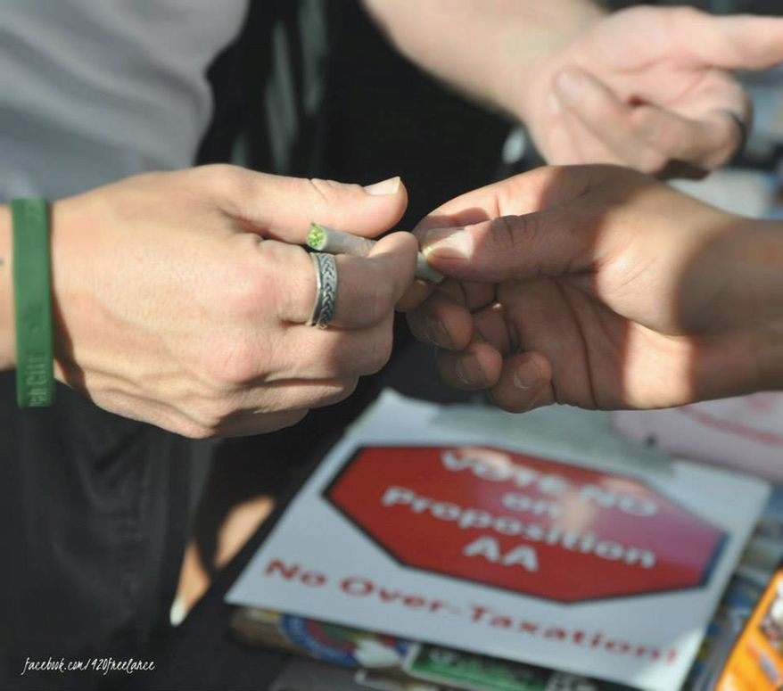 Campaign contribution: Joint giveaways were part of rallies against Colorado's Proposition AA, which would levy taxes on production and sales of marijuana. The "fair market price" was $1,250. (NoOverTaxation.org)