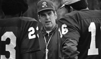 George Allen, head coach of Washington Redskins football team shown in 1972. (AP Photo)