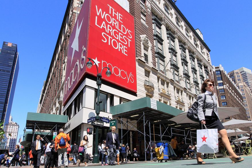 Macy's, host of the iconic Thanksgiving Day Parade, now is promoting a day of thanks that adds "go to work" so others can "go shopping" to the traditional list of activities on the all-American holiday. (Associated Press)