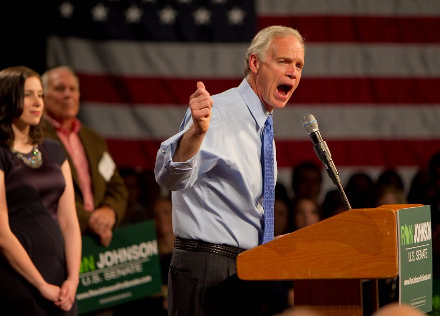 Sen. Ron Johnson, Wisconsin Republican, and Sen. Claire McCaskill, Missouri Democrat, says it&#39;s time Charles Edwards resign as inspector general for the Department of Homeland Security because of inappropriate behavior, including his actions regarding an investigation of Secret Service agents. (ASSOCIATED PRESS PHOTOGRAPHS)