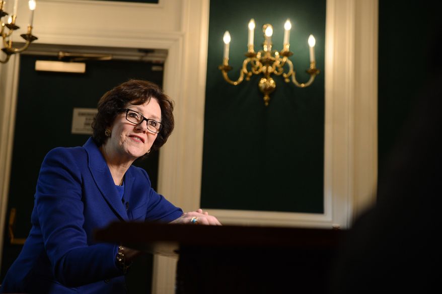 Newsmaker interview with Texas Comptroller Susan Combs, Washington, D.C., Wednesday, Nov. 6, 2013. (Andrew Harnik/The Washington Times)