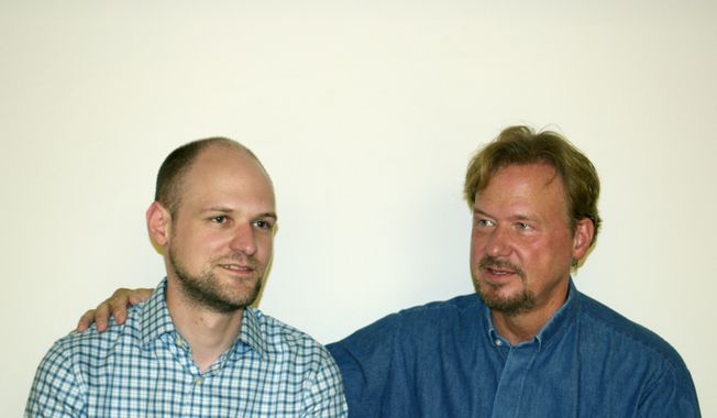 The Rev. Frank Schaefer (right), with his son Tim, knew that United Methodist Church law forbade him from officiating at Tim&#x27;s 2007 same-sex wedding in Massachusetts, but he went ahead and did it anyway “because I love him so much and didn’t want to deny him that joy.” The decision could cost the elder Mr. Schaefer his pastor’s credentials, as he faces a church trial in southeastern Pennsylvania later this month. (AP Photo/Schaefer Family)