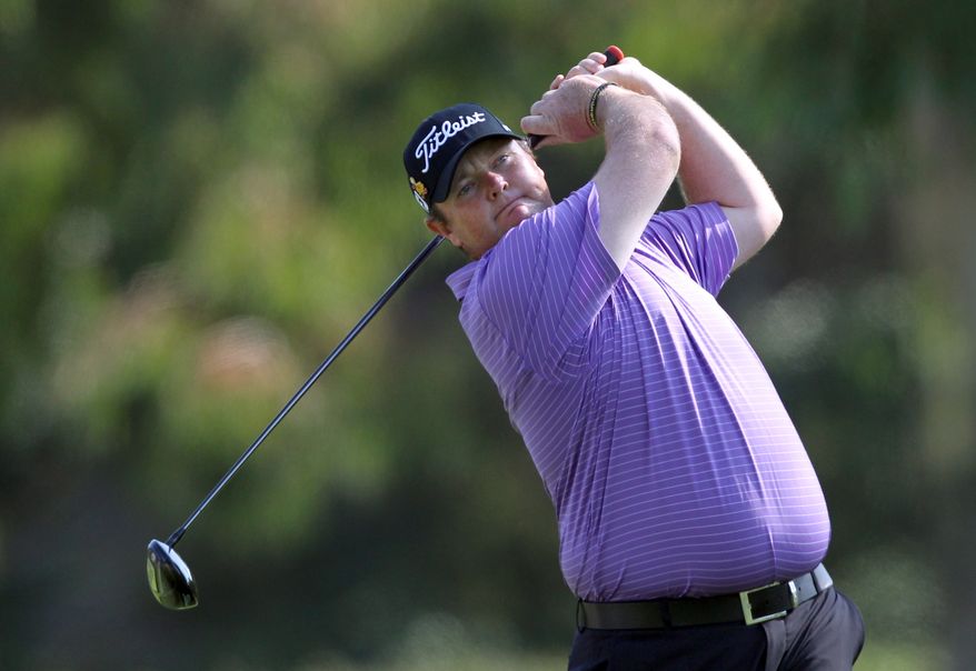 FILE - In this Feb. 19, 2012 file photo, Jarrod Lyle, of Australia, watches his drive on the second tee in the final round of the Northern Trust Open golf tournament at Riviera Country Club in Los Angeles. When cancer survivor Lyle returns to golf after a 20-month layoff at the Australian Masters in Royal Melbourne on Thursday, Nov. 14, 2013, he expects a number of teary eyes on the tee. His among them. (AP Photo/Reed Saxon, File)