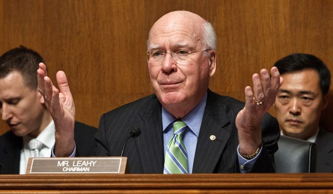 &quot;It has reached the point where judges are being voted on for political reasons, not qualifications. You do that, you&#x27;re going to destroy the integrity of the federal courts,&quot; says Sen. Patrick J. Leahy, Vermont Democrat and chairman of the Judiciary Committee (associated press)