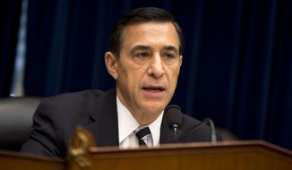 ** FILE ** In this Oct. 9, 2013, file photo, House Oversight and Government Reform Committee Chairman Rep. Darrell Issa, R-Calif., speaks on Capitol Hill in Washington. (AP Photo/Evan Vucci, File)