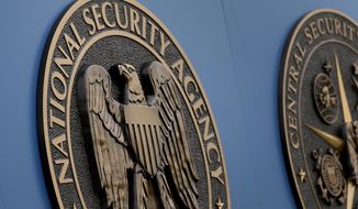 ** FILE ** A sign stands outside the National Security Administration (NSA) campus on Thursday, June 6, 2013, in Fort Meade, Md. (AP Photo/Patrick Semansky)