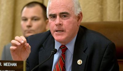&quot;It&#39;s ridiculous that U.S. government policy would encourage travelers to use foreign airlines instead of U.S. carriers,&quot; says Rep. Patrick Meehan, Pennsylvania Republican, of proposed facility in Abu Dhabi that will allow fliers to &quot;preclear&quot; U.S. customs. (Associated Press)