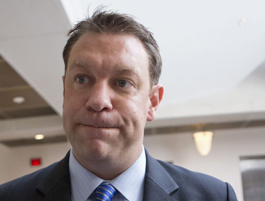 ** FILE ** This Sept. 3, 2013, file photo, shows Rep. Henry "Trey" Radel, R-Fla., on Capitol Hill in Washington. Radel has been charged with misdemeanor cocaine possession in Washington. District of Columbia court records show charges against Radel were filed Tuesday. The U.S. Attorney's Office in Washington says the cocaine possession charge, a misdemeanor, carries a statutory maximum of 6 months in prison and a fine of $1,000. Radel was arrested on Oct. 29, according to court records. (AP Photo/J. Scott Applewhite, File)