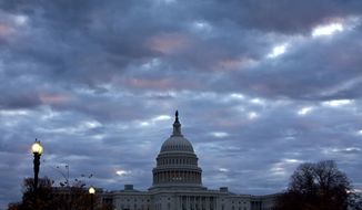 Storm clouds of partisan politics are brewing over the Senate, which President Trump is pressuring to eliminate filibuster rules. (Associated Press/File)