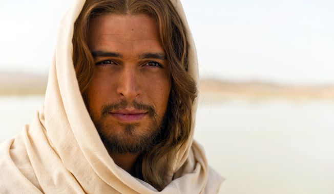 Diogo Morgado, who plays Jesus in the film &quot;The Bible.&quot; (AP Photo/LightWorkers Media, Joe Alblas)
