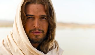 ** FILE ** This image released by LightWorkers Media shows Diogo Morgado who plays Jesus in the film &quot;The Bible.&quot; (AP Photo/LightWorkers Media, Joe Alblas)