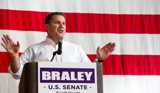 The GOP hopes to pin Obamacare on Iowa Rep. Bruce L. Braley, the Democratic candidate to replace Sen. Tom Harkin, as the surest way to claim the seat in 2014. (Associated Press)