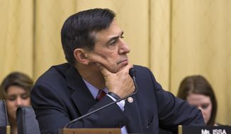Rep. Darrell Issa, R-Calif., listens as the House Judiciary Committee focuses on oversight of the U.S. Department of Justice, on Capitol Hill in Washington, Wednesday, May 15, 2013. Rep. Issa is the chairman of the House Oversight Committee. Lawmakers pressed for answers about the unwarranted targeting of Tea Party and other conservative groups by the Internal Revenue Service and the Justice Department&#39;s secret seizure of telephone records at The Associated Press.  (AP Photo/J. Scott Applewhite)