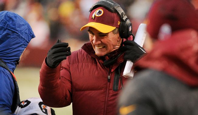Washington Redskins head coach Mike Shanahan grimaces on the sideline in the third quarter as the Washington Redskins play the Kansas City Chiefs at FedExField, Landover, Md., Sunday, December 8, 2013. (Andrew Harnik/The Washington Times)