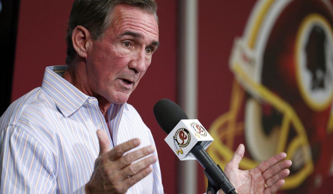 Washington Redskins head coach Mike Shanahan speaks during a media availability at their NFL football training facility, Wednesday, Dec. 11, 2013, in Ashburn, Va. Kirk Cousins will start for the Washington Redskins on Sunday, and Robert Griffin III will be the No. 3 quarterback behind Rex Grossman. (AP Photo/Alex Brandon)