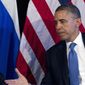 President Obama and Russian President Vladimir Putin (Associated Press) ** FILE **