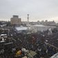 About 200,000 pro-European Union activists rally in Independence Square in Kiev on Sunday, Dec. 15, 2013. (AP Photo/Sergei Grits)