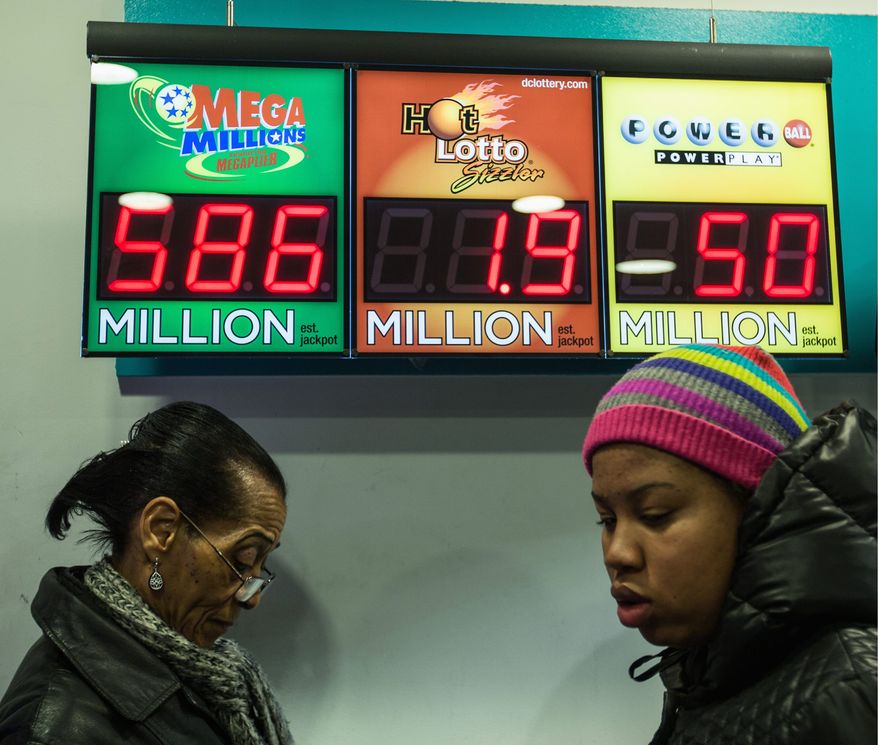 The swarm of people lining up for Mega Millions tickets may include Christmas shoppers. "We've never had a jackpot over a half-billion dollars the week before Christmas," said Paula Otto, Virginia Lottery executive director. (andrew s. geraci/the Washington Times)