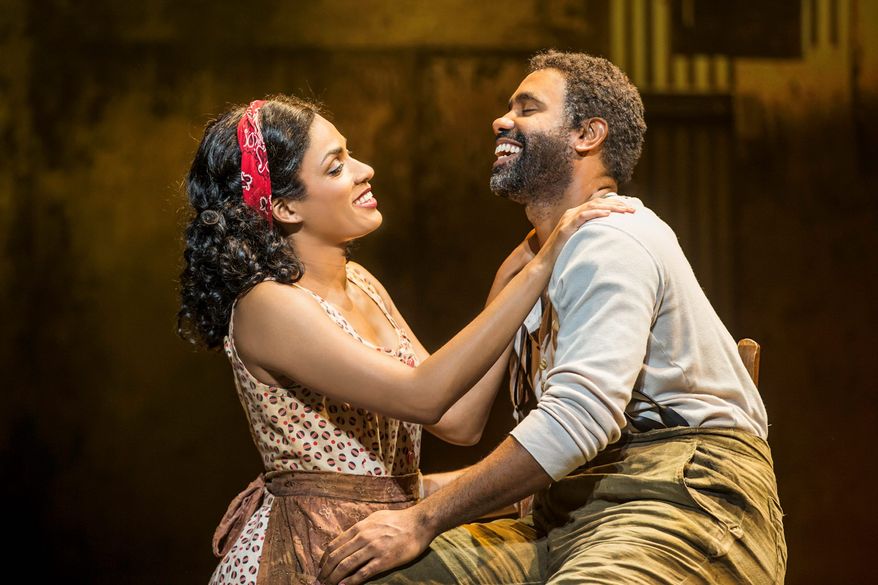 Alicia Hall Moran plays Bess to Nathaniel Stampley's Porgy in "The Gershwins' Porgy and Bess." (Photograph by Michael J. Lutch)