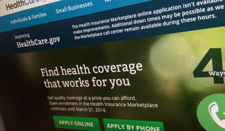 FILE - This Nov. 29, 2013 file photo shows part of the HealthCare.gov website in Washington, on Nov. 29, 2013. The new year brings the big test of President Barack Obama&amp;#8217;s beleaguered health care law: Does it work? The heart of the law springs to life Jan. 1, 2014, after nearly four years of political turmoil and three months of enrollment chaos. Patients will begin showing up at hospitals and pharmacies with insurance coverage bought through the nation&amp;#8217;s new health care marketplaces.(AP Photo/Jon Elswick, File)