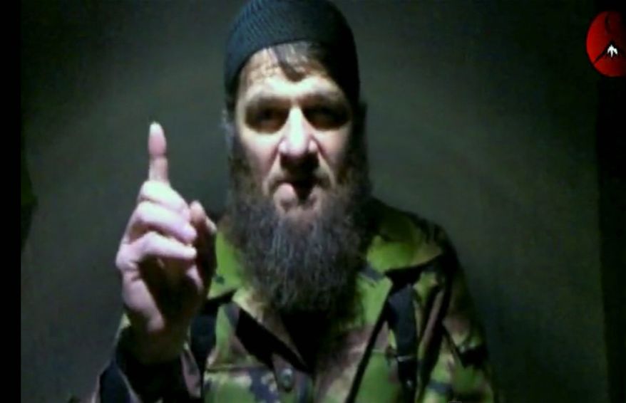 Specially designated: Doku Umarov circulated a video last summer advocating action against the Winter Olympics in Russia. (Kavkaz Center via Associated Press)