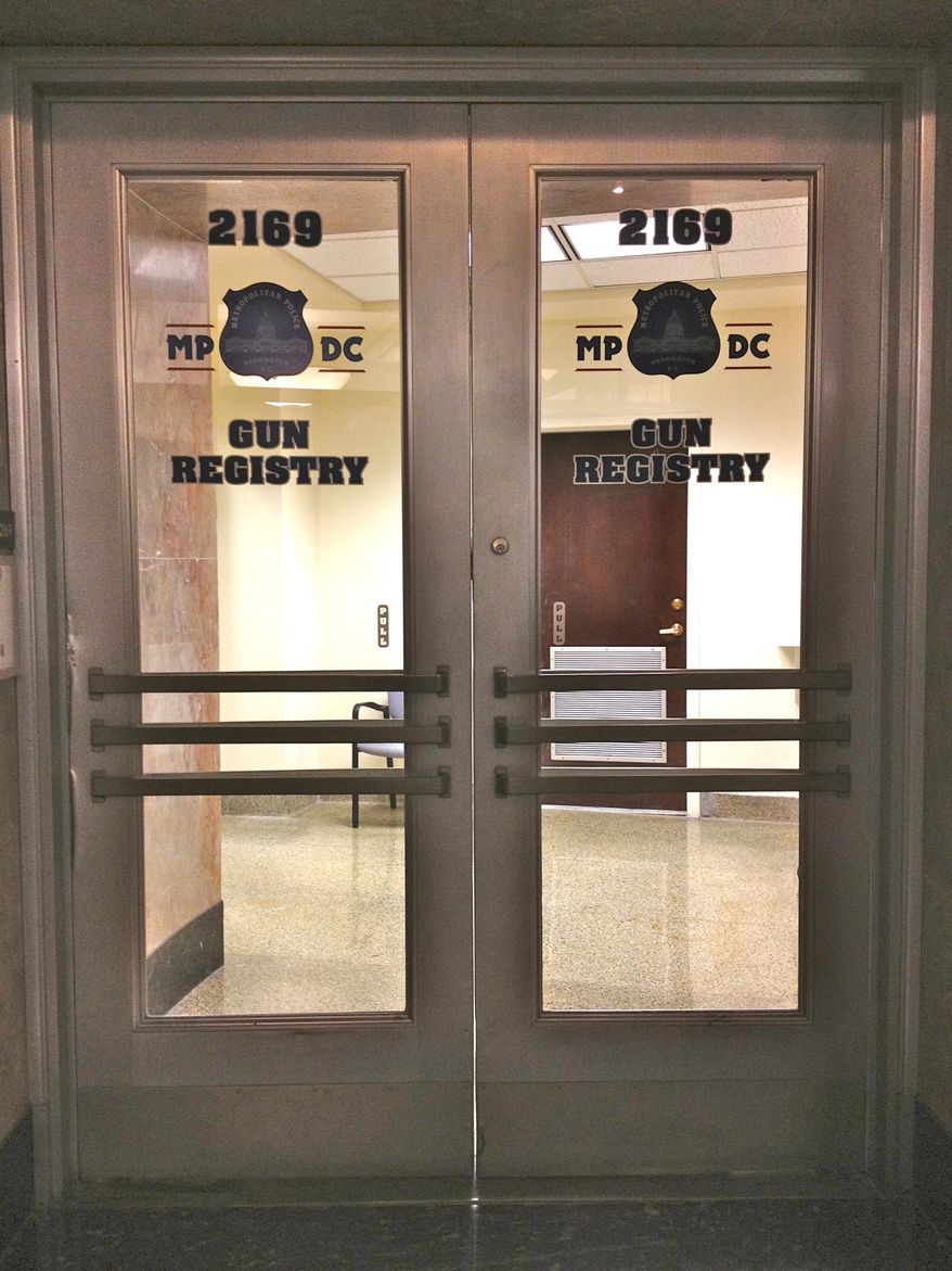 The Firearms Registration Section at D.C.'s Metropolitan Police Department. (Photo by Emily Miller)