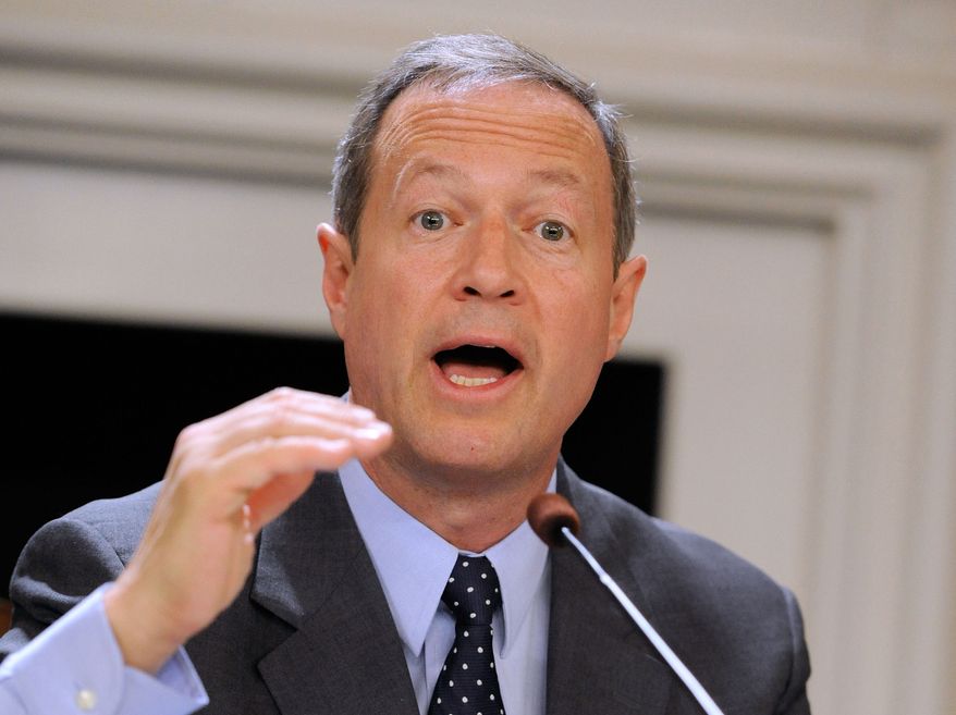 ** FILE ** In this April 9, 2013, file photo, Maryland Gov. Martin O'Malley speaks in Annapolis, Md. (AP Photo/Steve Ruark, File)