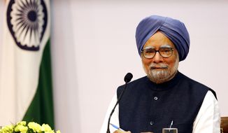 Indian Prime Minster Manmohan Singh addresses a press conference, in New Delhi, India, Friday, Jan. 3, 2014.  India&#39;s Prime Minister Singh said Friday he would step aside after 10 years in office, paving the way for Rahul Gandhi to take the reins of the world&#39;s biggest democracy if his party stays in power in this year&#39;s elections. (AP Photo/Harish Tyagi, Pool)