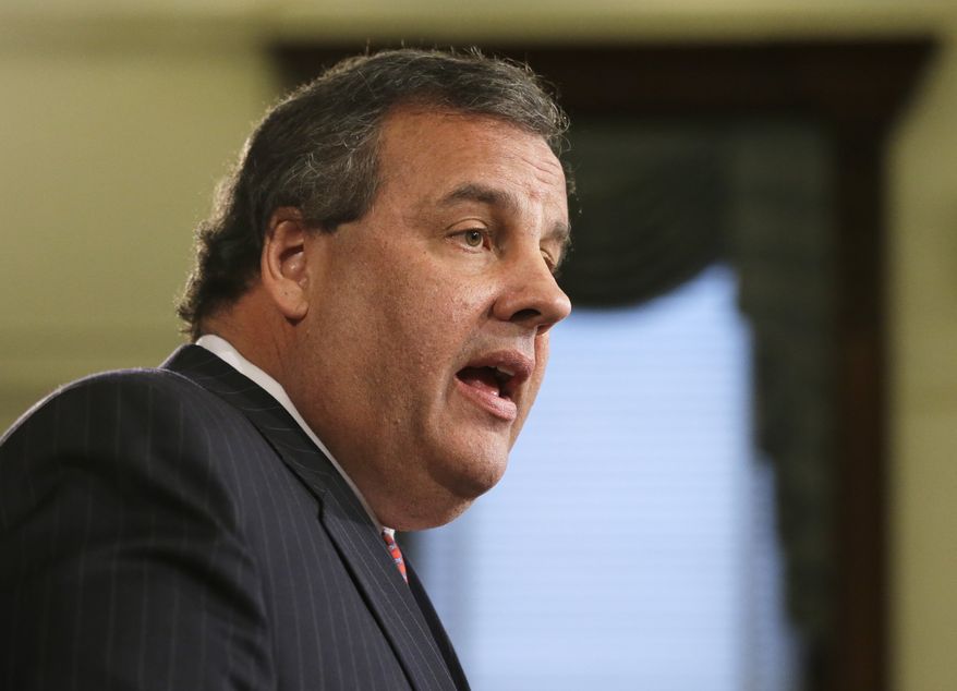 New Jersey Gov. Chris Christie speaks during a news conference Thursday, Jan. 9, 2014, at the Statehouse in Trenton, N.J. A day after revelations that Christie's administration may have closed highway lanes to exact political retribution, the prospective Republican presidential candidate is faced with what may be the biggest test in his political career. (AP Photo/Mel Evans)
