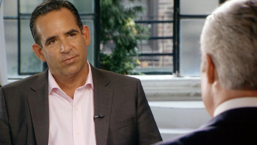 In this undated image taken from video and provided by 60 minutes, Biogenesis founder Anthony Bosch, left, talks with 60 Minutes correspondent Scott Pelley. On Sunday, Jan. 12, 2014, 60 minutes will air an interview with Bosch explaining how he provided Alex Rodriguez with performance enhancing drugs during Rodriguez's relationship with Biogenesis. An arbitrator ruled Saturday that Rodriguez, NY Yankees' third baseman, will have to sit out 162 games for his illegal use of performance enhancing drugs. (AP Photo/60 Minutes) MANDATORY CREDIT; NO SALES; NO ARCHIVE; FOR NORTH AMERICAN USE ONLY